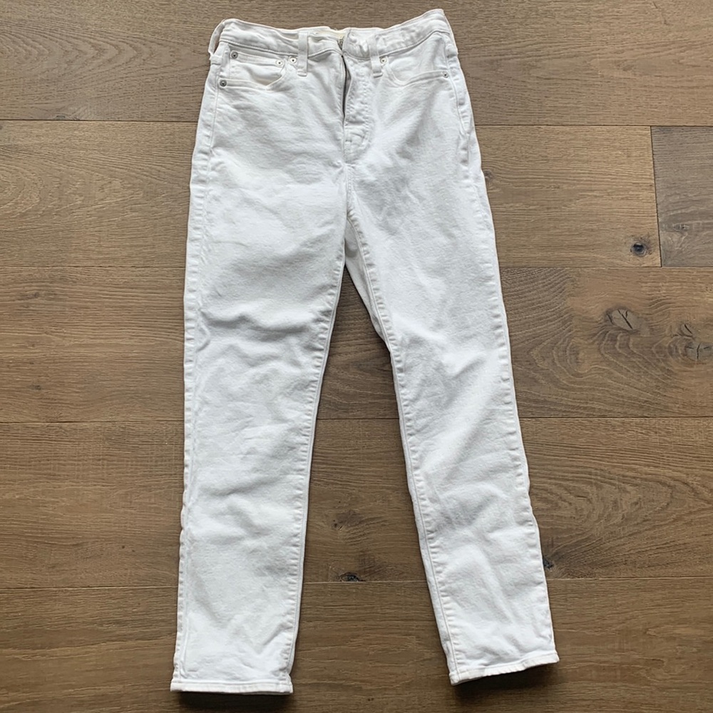 Madewell Highrise The Perfect Vintage Jean in tile white 26P, EC